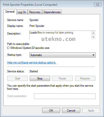 How To Start Print Spooler Service In Windows Vista