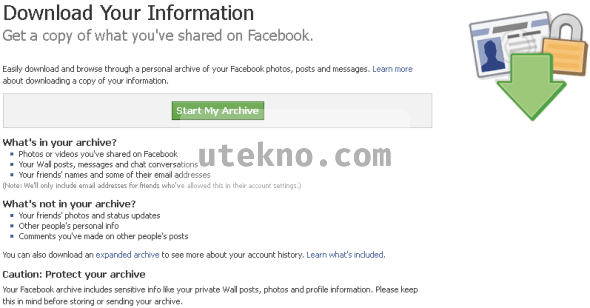 Facebook Download Your Information Start My Archive