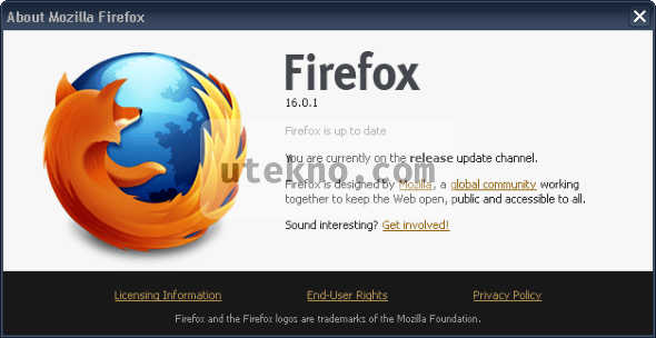 Mozilla Firefox About Firefox
