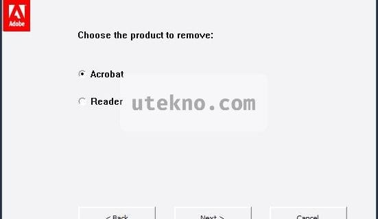 adobe reader and acrobat cleaner tool option