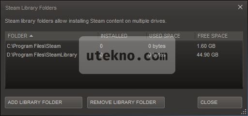 steam library folders configuration