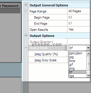 some pdf images extractor output options