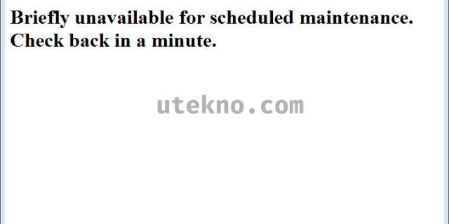 wordpress briefly unavailable for scheduled maintenance