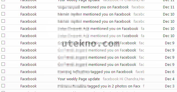 facebook emails