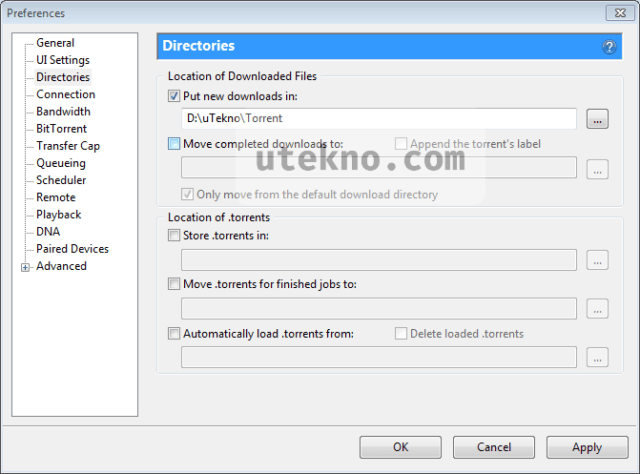 utorrent-preferences-directories