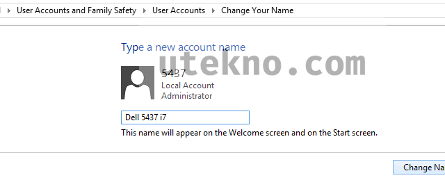 windows 8 user accounts change name