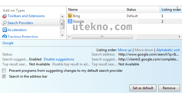 ie11 manage add ons search providers set as default1