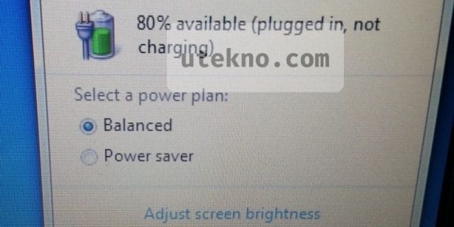 windows 7 plugged in not charging