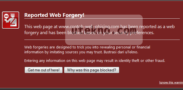 mozilla firefox reported web forgery