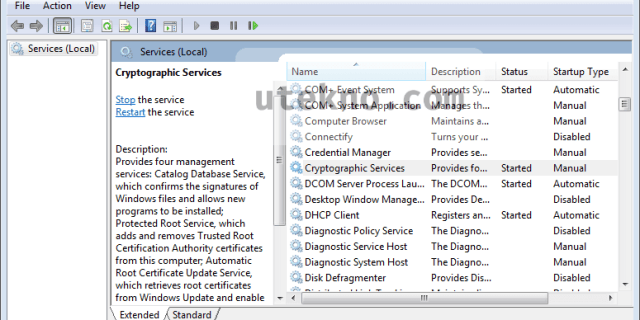 windows 7 services cryptographic services