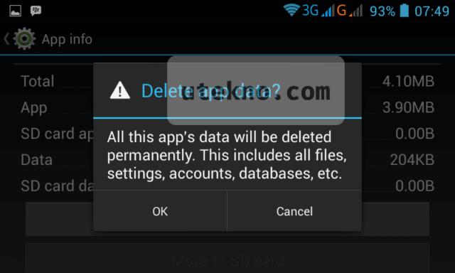 android-delete-app-data