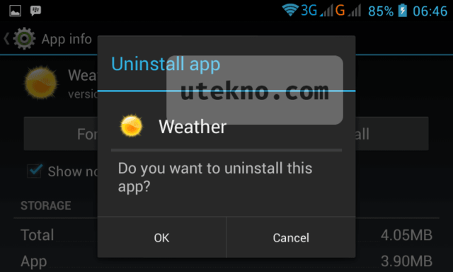 android-uninstall-app
