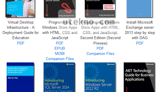 microsoft ebook download links