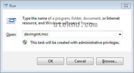windows 7 run devmgmt msc