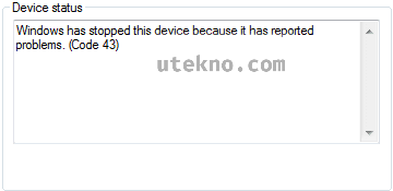 windows stopped device reported problems code 43