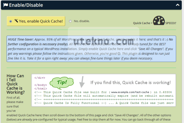quick-cache-enable-disable