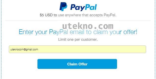 paypal activate 5 usd