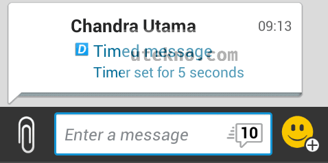 android bbm timed message