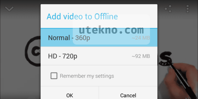 android youtube add video to offline