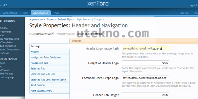 xenforo style properties header and navigation1