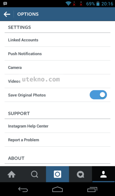 android-instagram-options