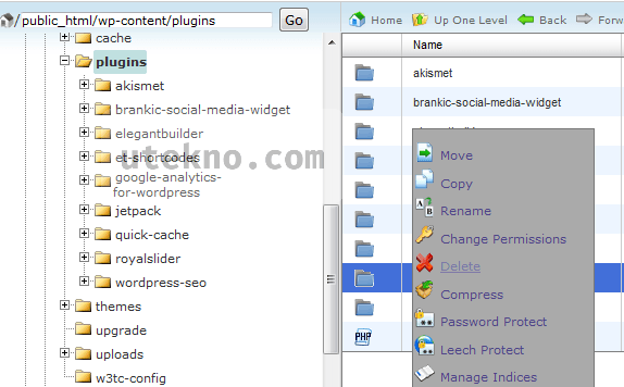 cpanel-file-manager-context-menu