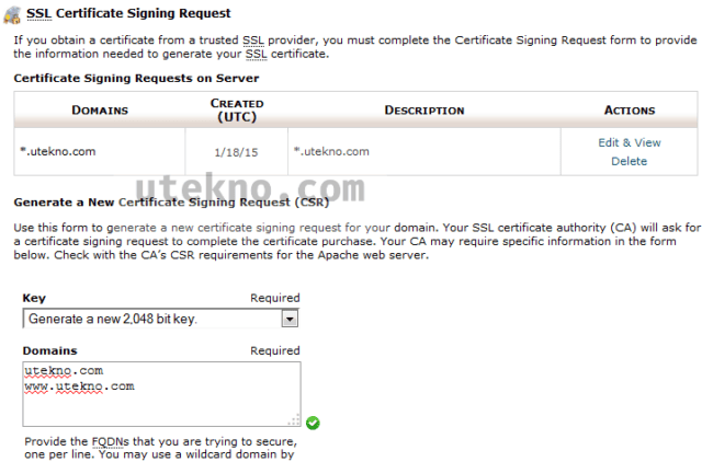 cpanel-ssl-certificate-signing-request