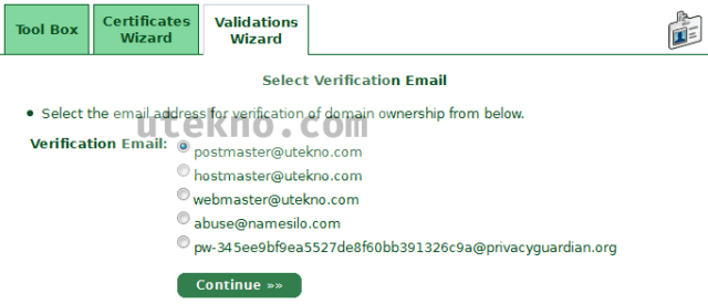 startssl-select-verification-email