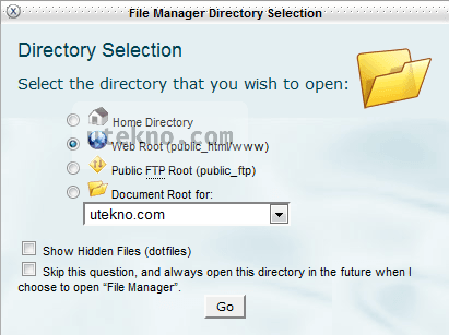 cpanel-file-manager-directory-selection