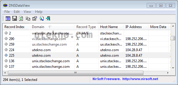 dns data view windows dns cache