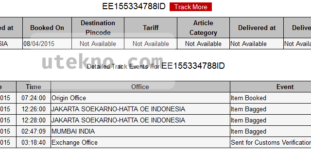 india post tracking results
