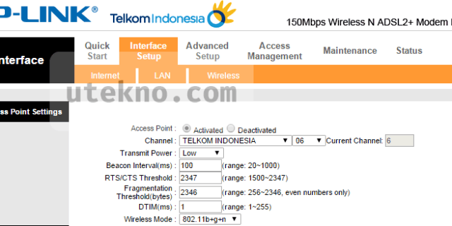 tp link td w8151n access point settings