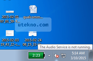 win 7 audio service not running