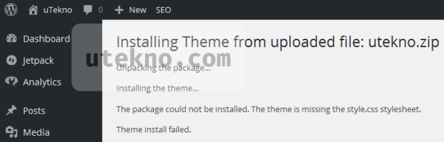 wordpress-missing-style-css-theme-install-failed
