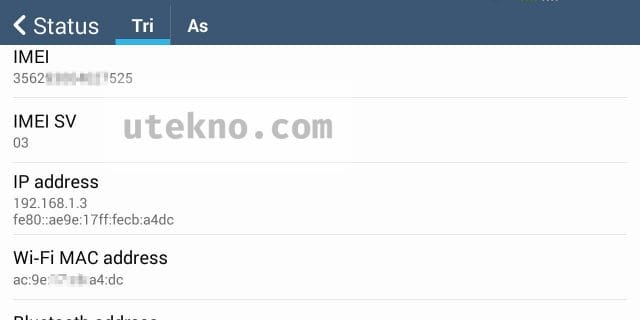 zenfone 5 android status ip address