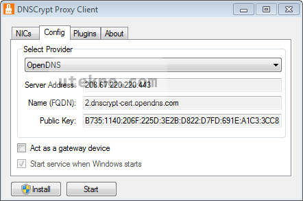 dnscrypt proxy client config