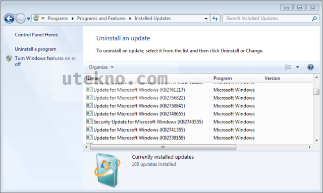 windows-7-installed-updates