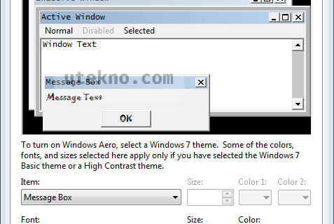 windows 7 window color and appearance