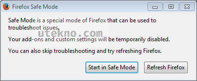 firefox start in safe mode refresh
