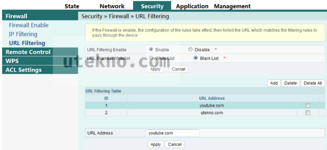 fiberhome-security-url-filtering