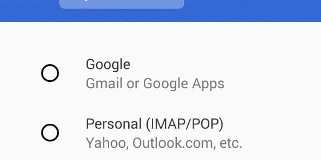 android gmail set up email