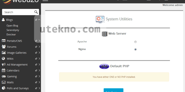 webuzo system utilities