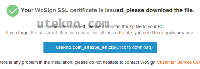 wosign ssl certificate issued