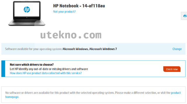 HP Notebook - 14-af118au Software and Drivers Downloads