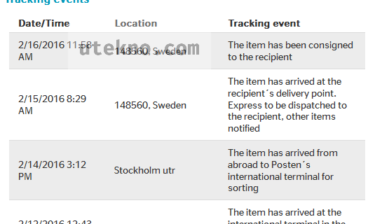 postnord tracking events