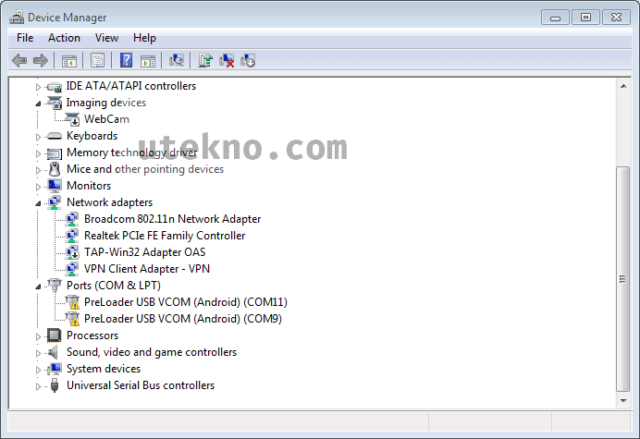 Cara install driver Mediatek USB Preloader VCOM – uTekno