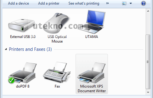 windows 7 devices and printers