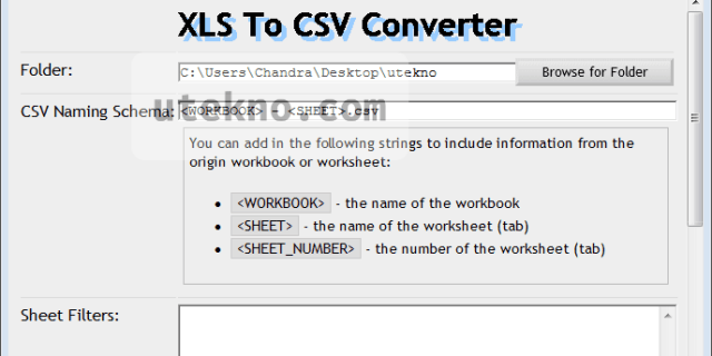 XLS To CSV Converter