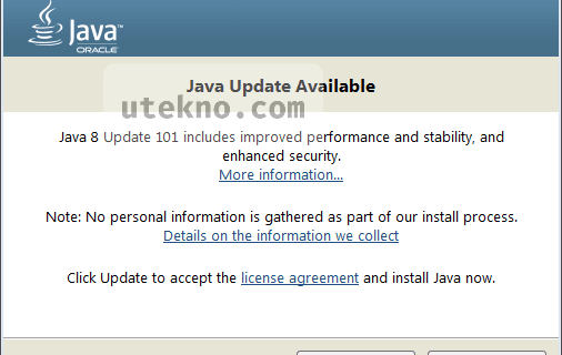 Java Update Available