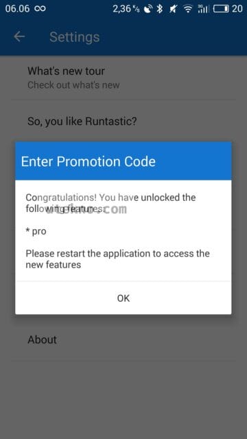 runtastic running enter promotion code